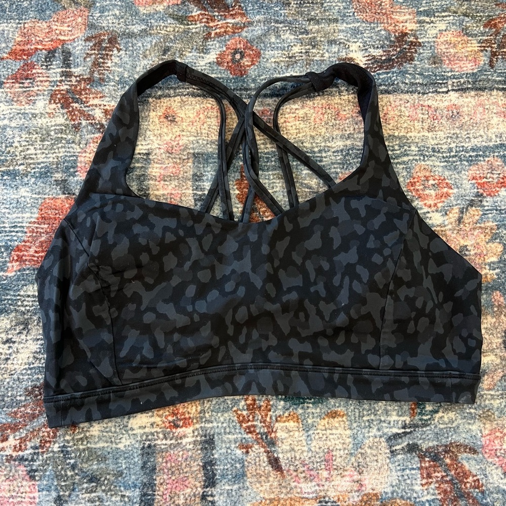 Lululemon Black Camo Sports Bra